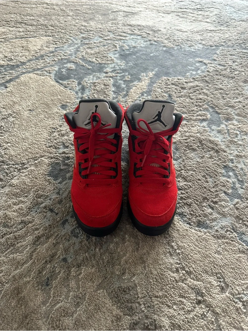 Jordan 5 Retro Red Suede High-Top Sneakers